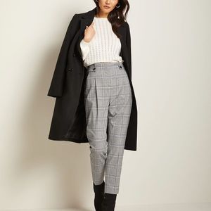 RW and Co. High waisted plaid tapered leg pants.